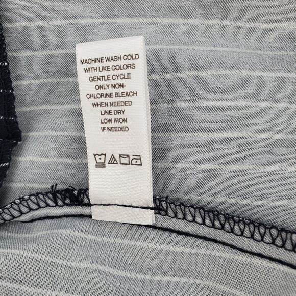 Counterparts Womens 14 Super Stretch High Rise Navy White Pinstripe Pants New - Picture 7 of 8